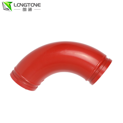 أنابيب مضخة الخرسانة المنحنية Longtone DN125 * 90D كوع ​​الجدار المزدوج